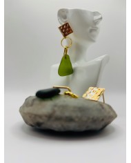 PENDIENTES ARTESANOS DE CRISTAL MARINO
