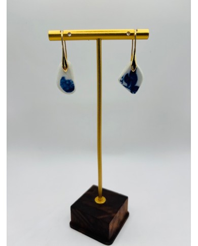 PENDIENTES ARTESANOS DE PORCELANA ANTIGUA