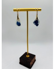 PENDIENTES ARTESANOS DE CRISTAL MARINO