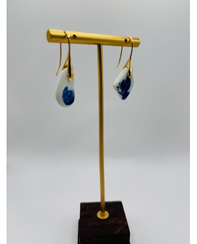 PENDIENTES ARTESANOS DE PORCELANA ANTIGUA
