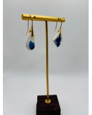 PENDIENTES ARTESANOS DE PORCELANA ANTIGUA