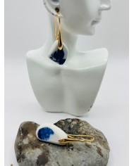 PENDIENTES ARTESANOS DE PORCELANA ANTIGUA