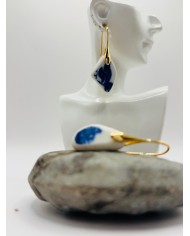 PENDIENTES ARTESANOS DE PORCELANA ANTIGUA
