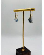 PENDIENTES ARTESANOS DE CRISTAL MARINO