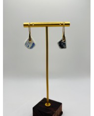 PENDIENTES ARTESANOS DEPORCELANA ANTIGUA