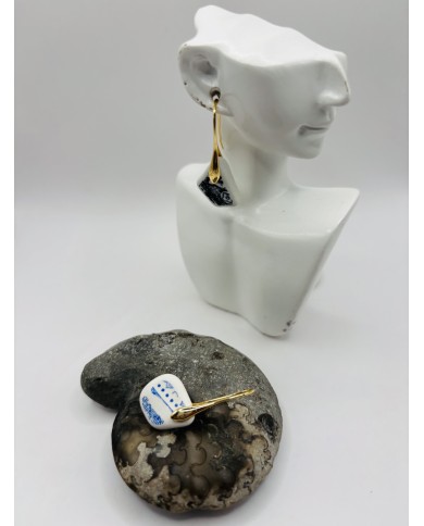 PENDIENTES ARTESANOS DEPORCELANA ANTIGUA