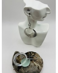 PENDIENTES ARTESANOS DE CRISTAL MARINO