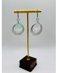 PENDIENTES ARTESANOS DE CRISTAL MARINO