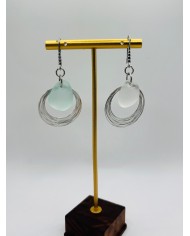 PENDIENTES ARTESANOS DE CRISTAL MARINO