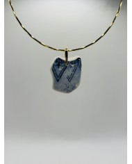 COLLAR ARTESANO DE PORCELANA ANTIGUA