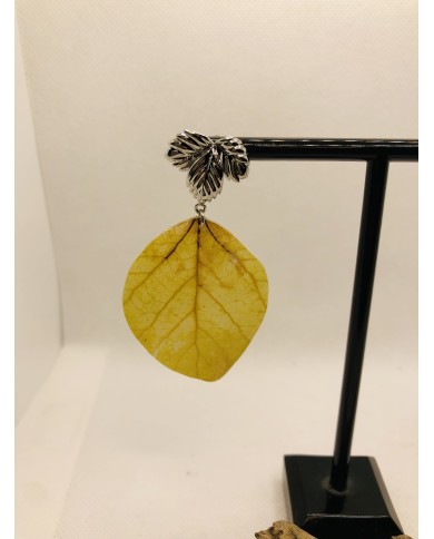 EDICIÓN LIMITADA RODIO pendientes de hoja natural de álamo