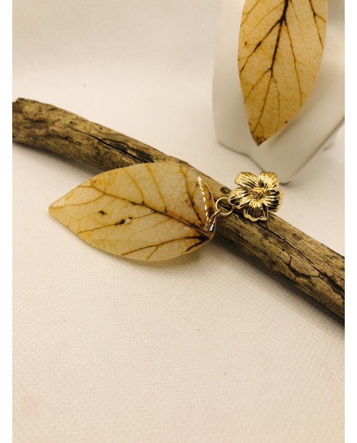 EDICIÓN LMITADA RODIO pendientes de hoja natural artesanales