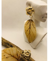 EDICIÓN LMITADA RODIO pendientes de hoja natural artesanales