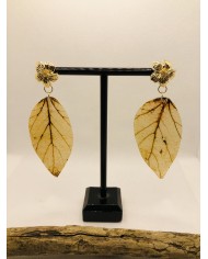 EDICIÓN LMITADA RODIO pendientes de hoja natural artesanales