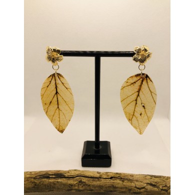 EDICIÓN LMITADA RODIO pendientes de hoja natural artesanales