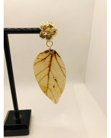 EDICIÓN LMITADA RODIO pendientes de hoja natural artesanales