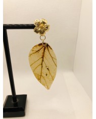 EDICIÓN LMITADA RODIO pendientes de hoja natural artesanales