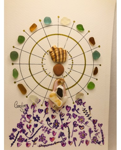 Ilustración de la Virgen del Pilar artesanal