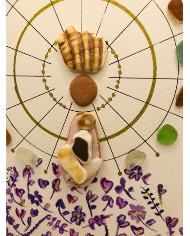 Ilustración de la Virgen del Pilar artesanal