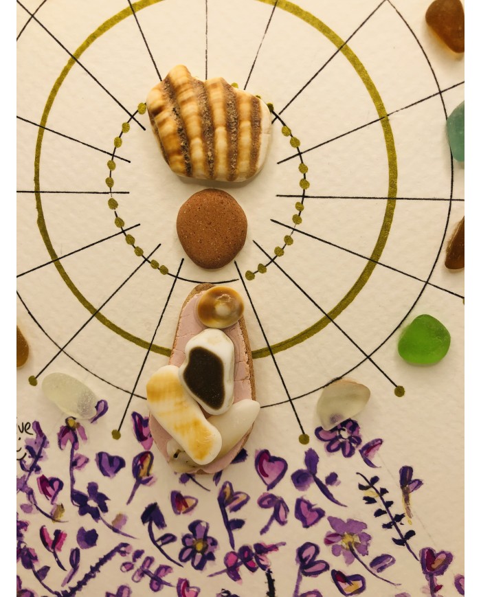 Ilustración de la Virgen del Pilar artesanal