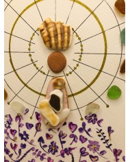 Ilustración de la Virgen del Pilar artesanal