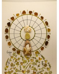 Ilustración de la Virgen del Pilar artesanal