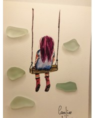 Ilustración de la virgen del Pilar artesanal