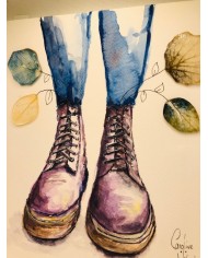 Ilustración de la Virgen del Pilara con cristal marino