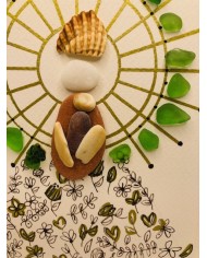 Ilustración de la Virgen del Pilara artesanal