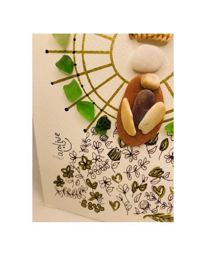 Ilustración de la Virgen del Pilara artesanal