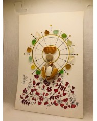 Ilustración de la Virgen del Pilar con cristal marino