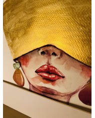 Ilustración pintada a mano con acuarelas y cristal marino