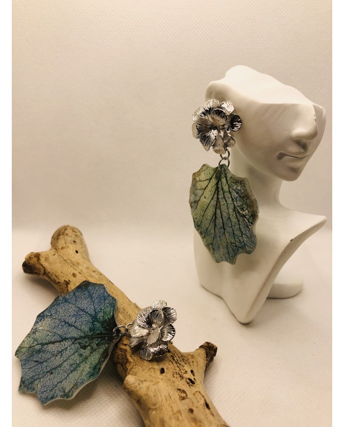 EDICIÓN LIMITADA RODIO pendientes artesanos de hoja