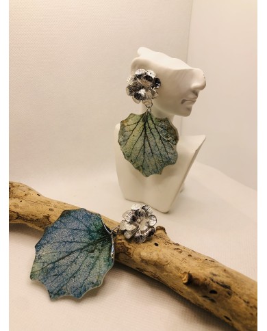 EDICIÓN LIMITADA RODIO pendientes artesanos de hoja