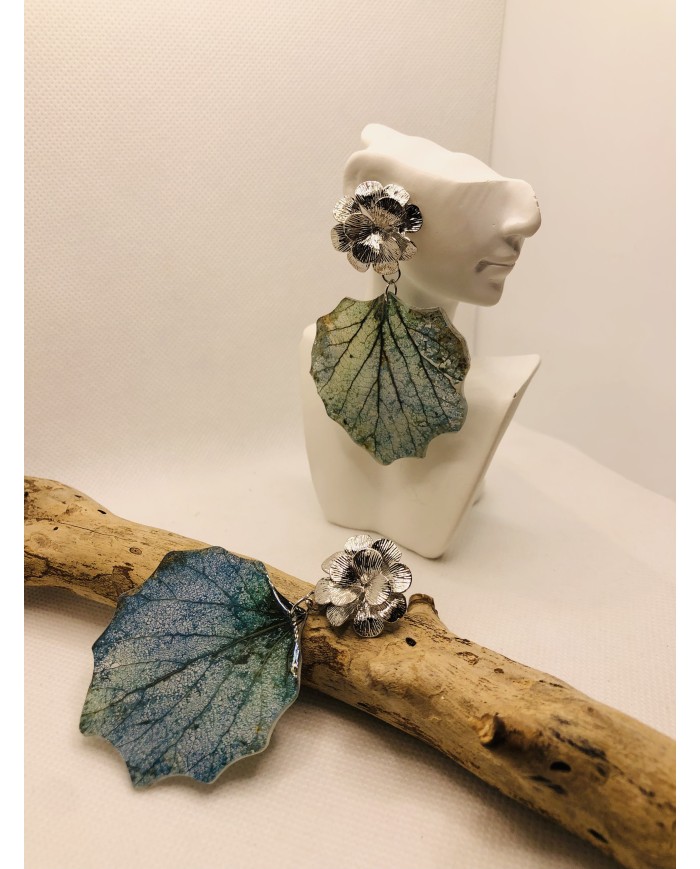 EDICIÓN LIMITADA RODIO pendientes artesanos de hoja