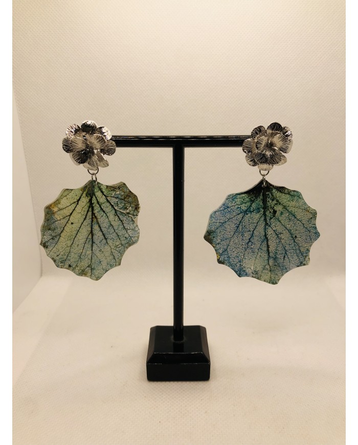 EDICIÓN LIMITADA RODIO pendientes artesanos de hoja