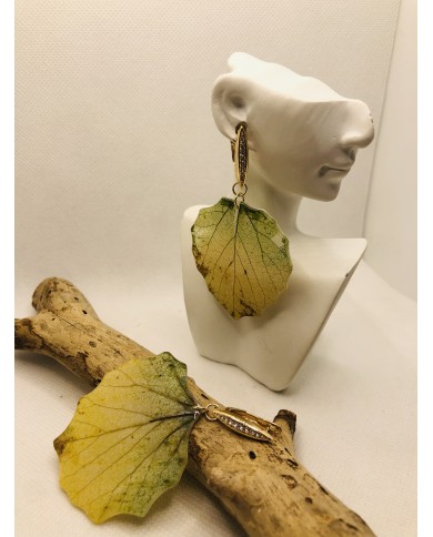 EDICIÓN LIMITADA RODIO pendientes de hoja natural