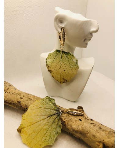 EDICIÓN LIMITADA RODIO pendientes de hoja natural