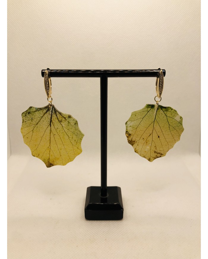 EDICIÓN LIMITADA RODIO pendientes de hoja natural