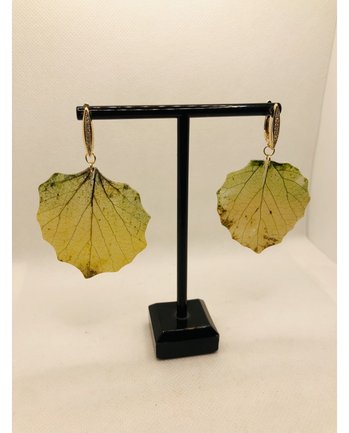 EDICIÓN LIMITADA RODIO pendientes de hoja natural