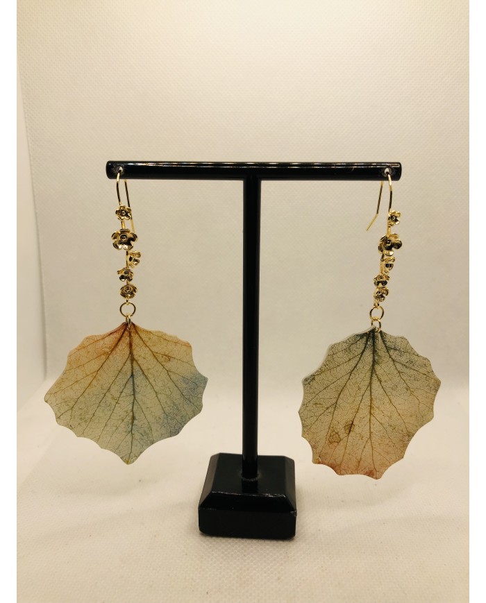 EDICIÓN LIMITADA pendientes artesanos de hoja natural
