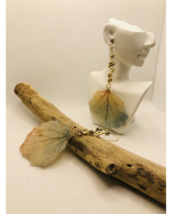 EDICIÓN LIMITADA pendientes artesanos de hoja natural