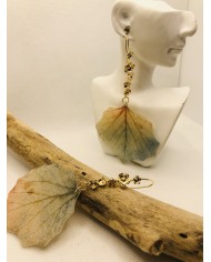 EDICIÓN LIMITADA pendientes artesanos de hoja natural
