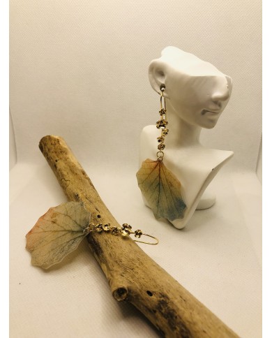 EDICIÓN LIMITADA pendientes artesanos de hoja natural