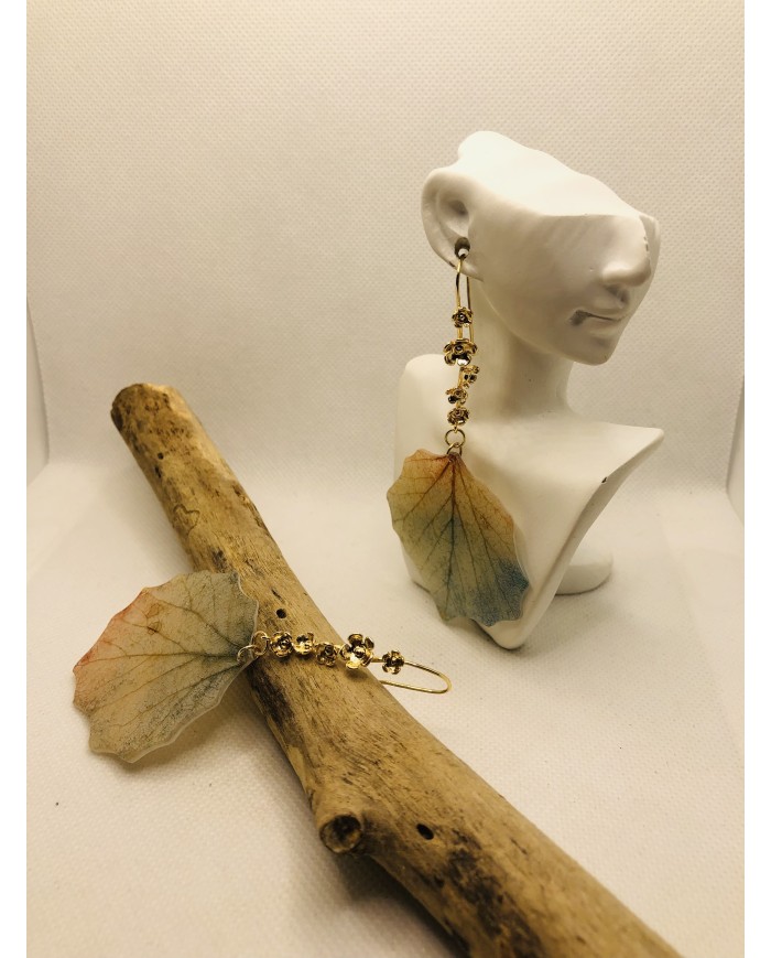 EDICIÓN LIMITADA pendientes artesanos de hoja natural
