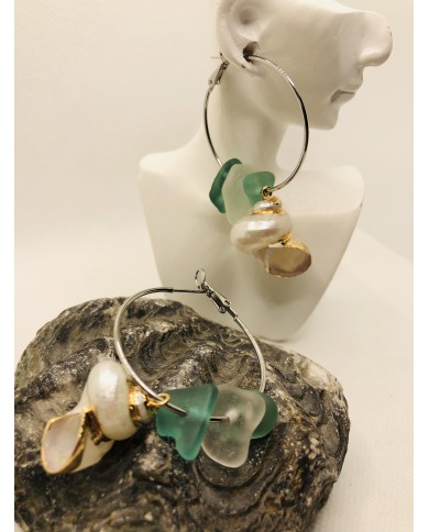 EDICIÓN LIMITADA pendientes de cristal marino o seaglass