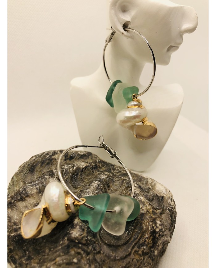 EDICIÓN LIMITADA pendientes de cristal marino o seaglass