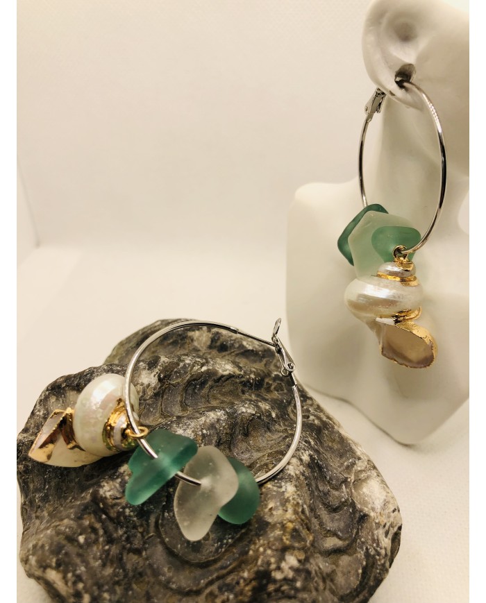 EDICIÓN LIMITADA pendientes de cristal marino o seaglass