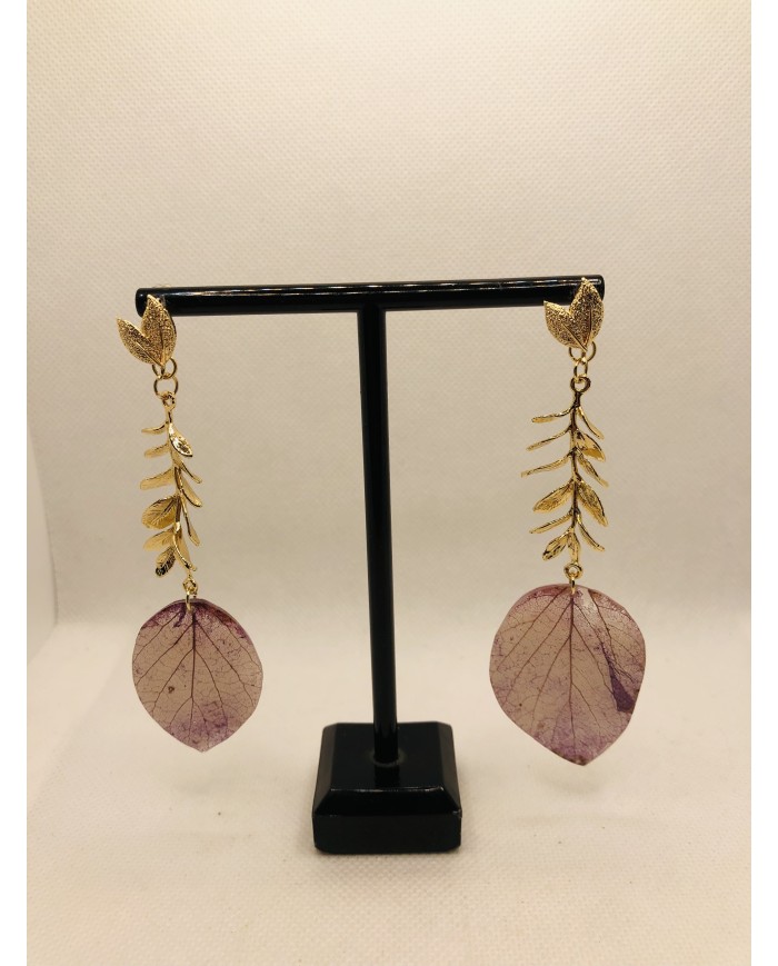 EDICIÓN LIMITADA pendientes artesanos de hoja natural