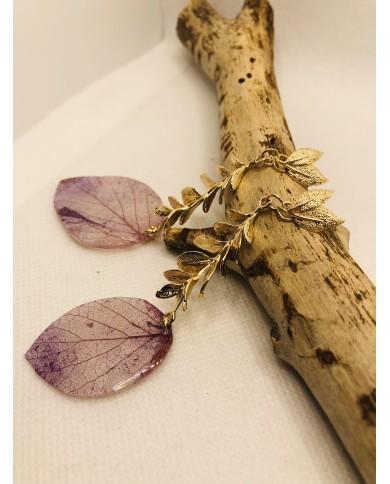 EDICIÓN LIMITADA pendientes artesanos de hoja natural